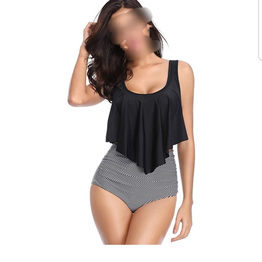 High waisted 2 piece swimsuit